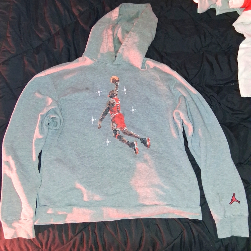 Nike Air Jordan Gray Hoodie men's medium